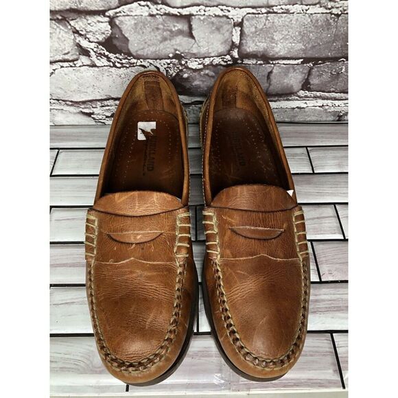 Kirkland Signature Brown Leather Penny Loafers Moc Toe Slip On Shoes Men Sz 10D - Picture 2 of 16